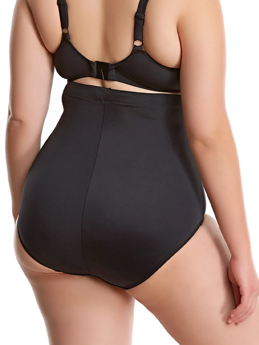 ELOMI Essentials High Waist Bikini Brief - Black 2 ELOMI Essentials High Waist Bikini Brief - Black - Image 2