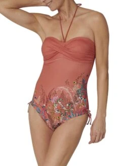 Triumph Botanical Leaf Swimsuit - Orange/Dark Combination 8 Triumph Botanical Leaf Swimsuit - Orange/Dark Combination -Full Curve Bra Sales braforme triumph 10207931 orange f2