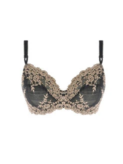 Wacoal Embrace Lace Underwire Bra - Ebony/Shifting Sand 5 Wacoal Embrace Lace Underwire Bra - Ebony/Shifting Sand -Full Curve Bra Sales braforme wa065191 076 back wacoal lingerie embrace lace ebony with shifting sand underwired bra p