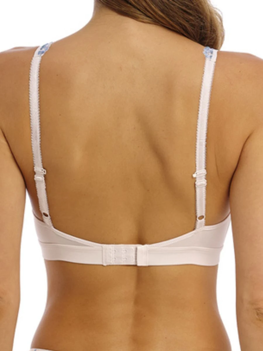 Wacoal Embrace Lace Soft Cup Bra - Pastel Parchment/Blue Multi 3 Wacoal Embrace Lace Soft Cup Bra - Pastel Parchment/Blue Multi - Image 3