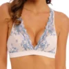 Wacoal Embrace Lace Soft Cup Bra - Pastel Parchment/Blue Multi