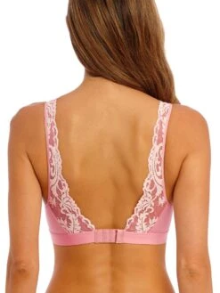 Wacoal Instant Icon Bralette - Bridal Rose/Crystal Pink -Full Curve Bra Sales braforme wacoal lingerie instant icon bralette wa810332 962 b