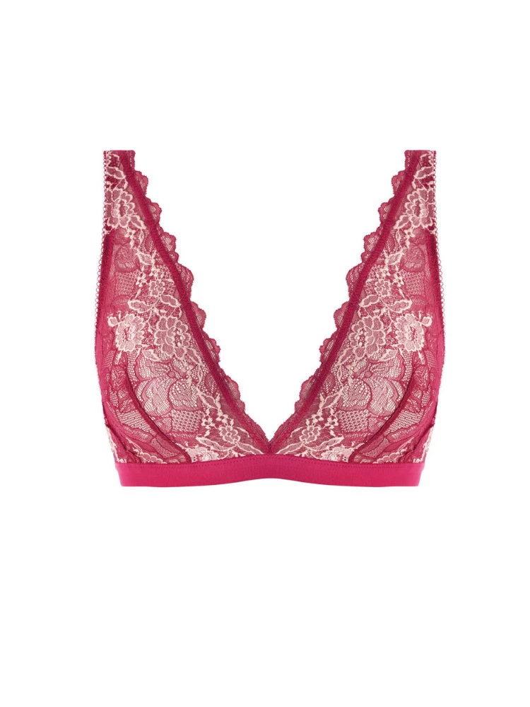 Wacoal Lace Perfection Non Wired Bralette - Cerise 3 Wacoal Lace Perfection Non Wired Bralette - Cerise - Image 3