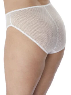 ELOMI Charley High Leg Brief 34 ELOMI Charley High Leg Brief -Full Curve Bra Sales el4386 whe side elomi lingerie charley white high leg brief