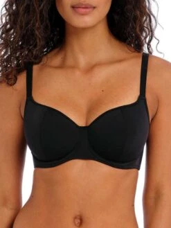 FREYA Jewel Cove Sweetheart Bikini Top - Plain Black