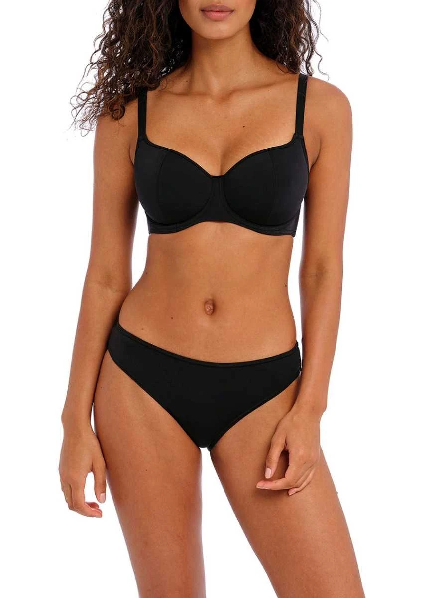 FREYA Jewel Cove Sweetheart Bikini Top - Plain Black 3 FREYA Jewel Cove Sweetheart Bikini Top - Plain Black - Image 3