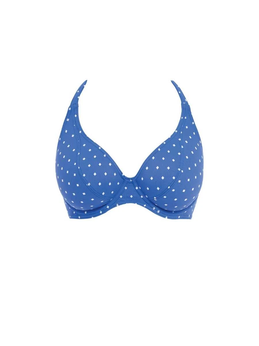FREYA Jewel Cove Halter Bikini Top - Azure 4 FREYA Jewel Cove Halter Bikini Top - Azure - Image 4