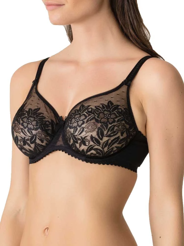 PRIMADONNA Divine Non Padded Seamless Full Cup Bra - Black 2 PRIMADONNA Divine Non Padded Seamless Full Cup Bra - Black - Image 2
