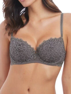 Wacoal Lace Essentiel Balcony Bra - Soft Grey